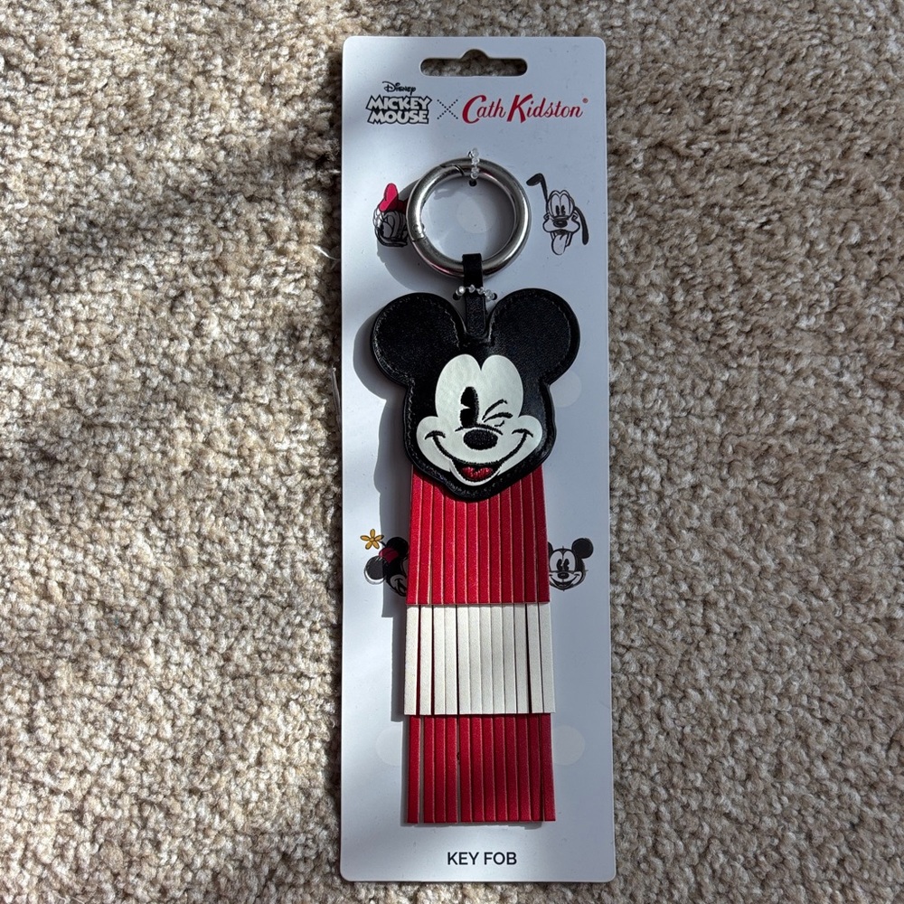 Cath Kidston Mickey Mouse Key Fob - Black and Red